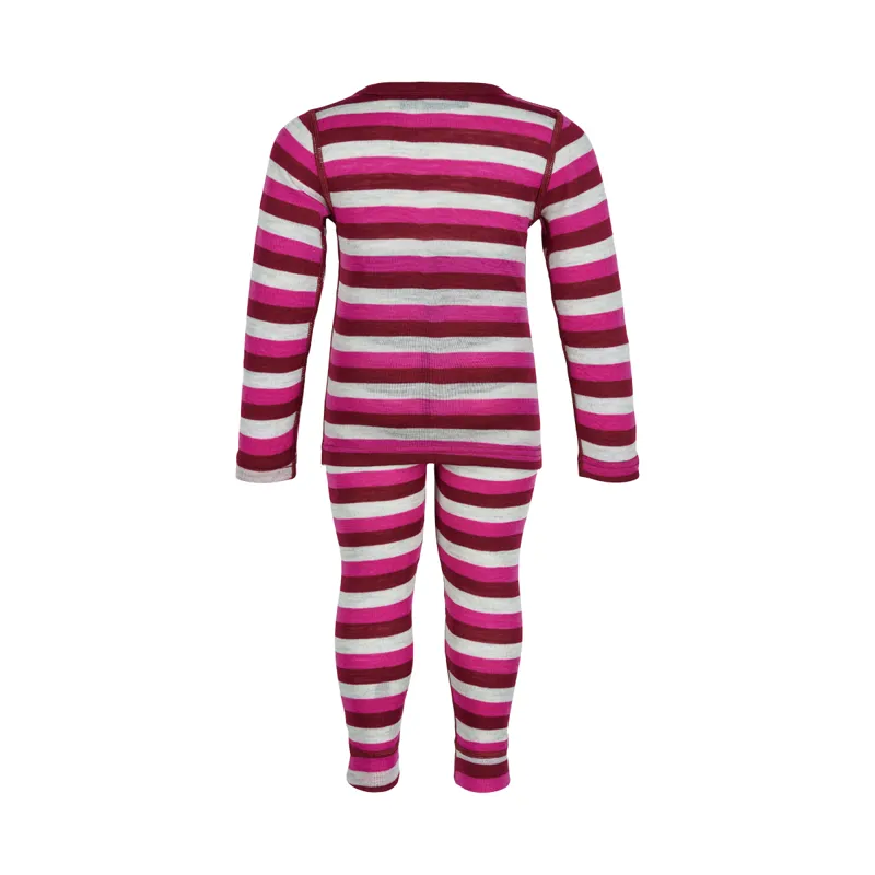 2021 Color Kids Wool Jr Girls Thermal Set Beet Pink-1